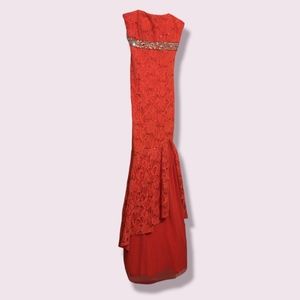 🤑Reduced 🤑Laura BNWT Coral Strapless Mermaid Lace Dress Size 0
